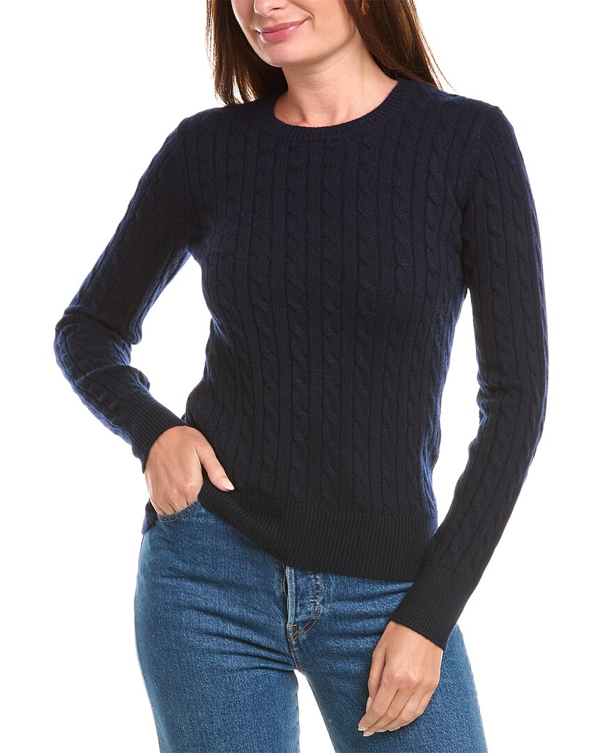 Brooks Brothers Cable Knit Sweater In Blue