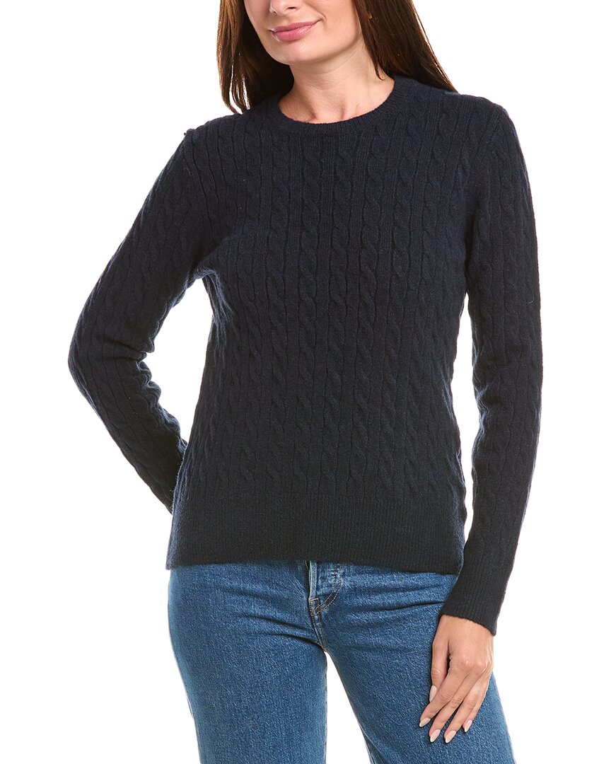 Brooks Brothers Cable Knit Sweater In Blue