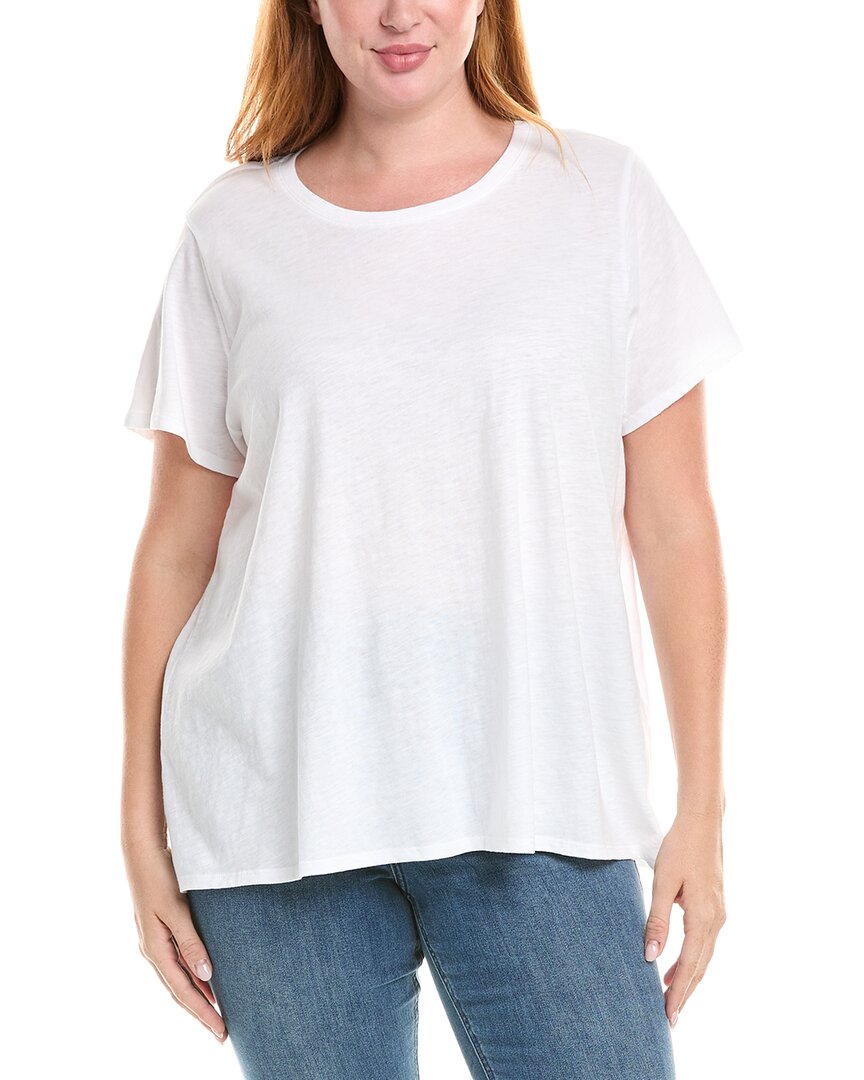 Eileen Fisher Plus Crewneck T-shirt In White