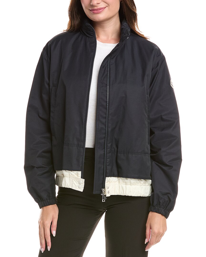 Moncler Janze Jacket Stand-up Collar In Blue