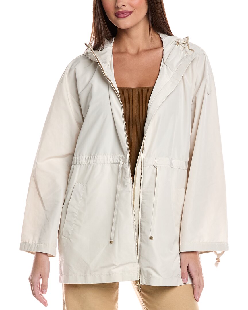 Moncler Saverne Short Parka Jacket In White