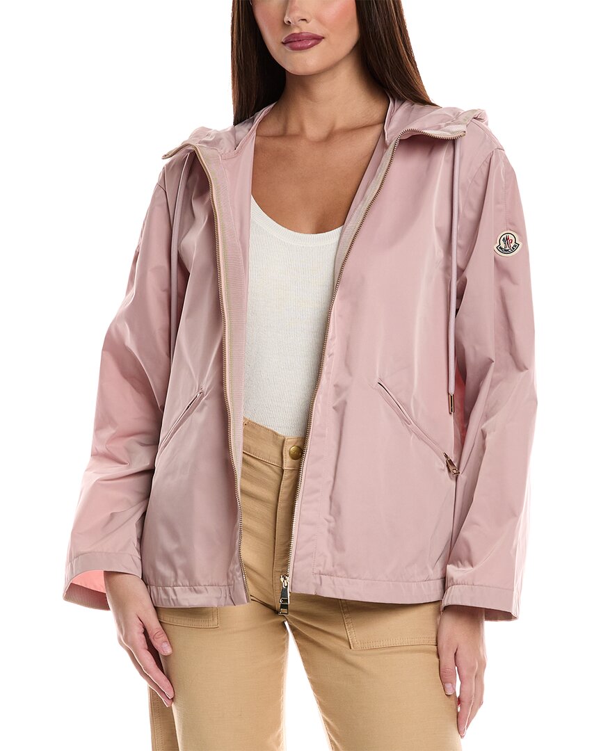 Moncler Cassiopea Hooded Jacket In Pink
