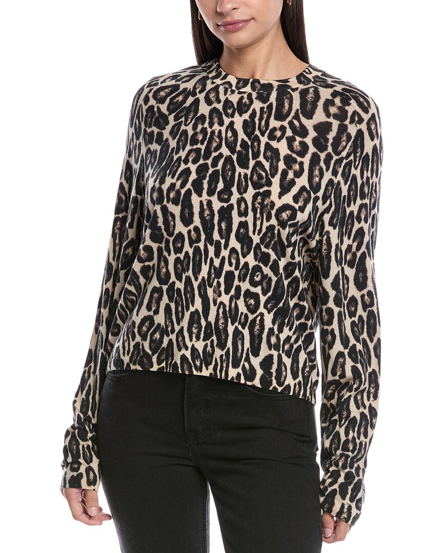 Theory Wool Sweater In Animal Print