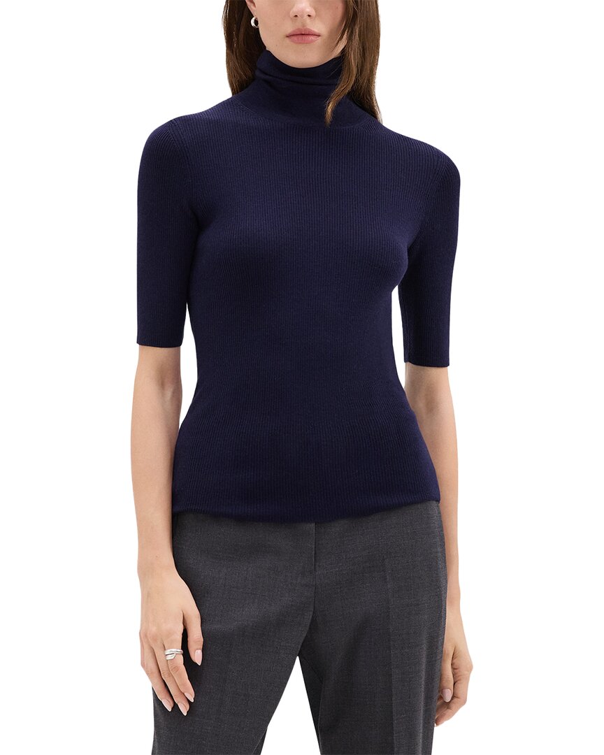 Theory Leenda Wool Sweater In Blue