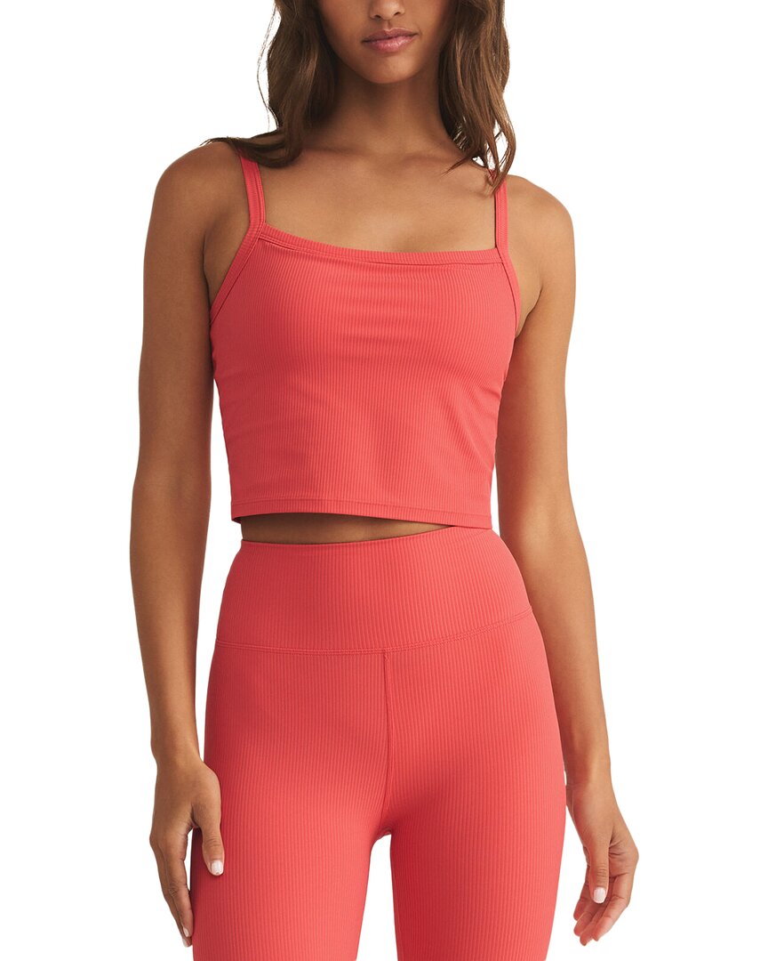 Z Supply Sporty Ribbed Tank In Orange