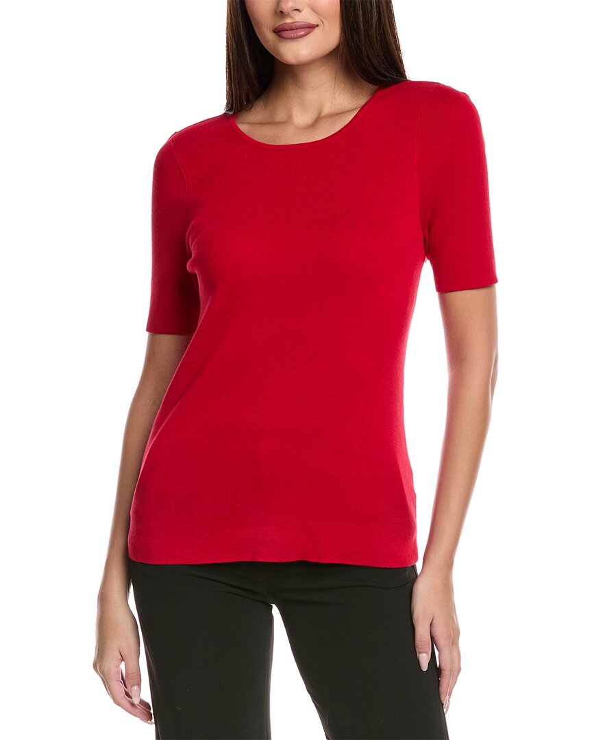 Tahari Asl Sweater T-shirt In Red
