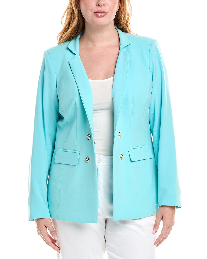 Tahari Asl Plus Blazer In Blue