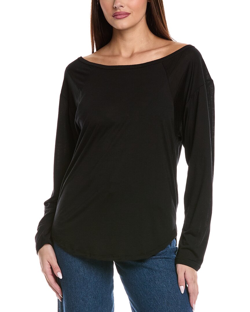 Majestic Filatures Wool-blend Top In Black