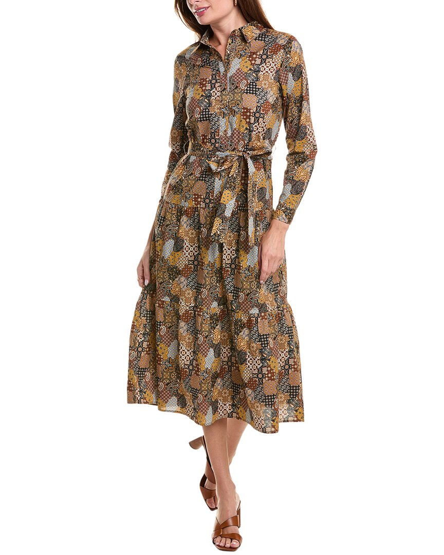 Yal New York Printed Shirtdress In Yellow
