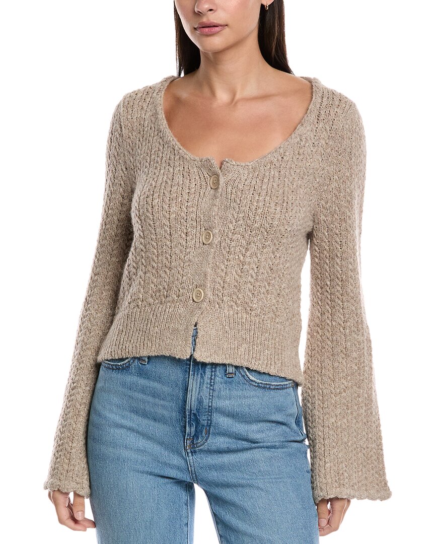 Nation Ltd Berenice Alpaca & Wool-blend Cardigan In Neutral