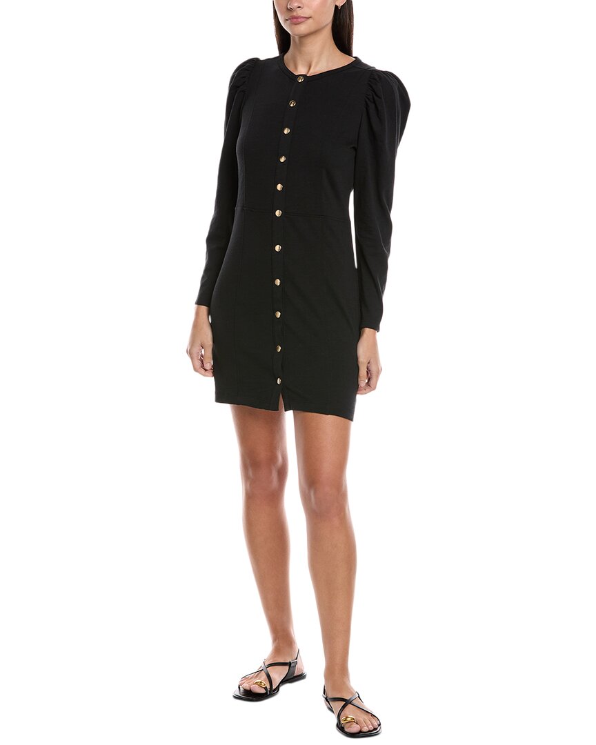 Nation Ltd Rae Placket Front Skirt Dress In Black In Black