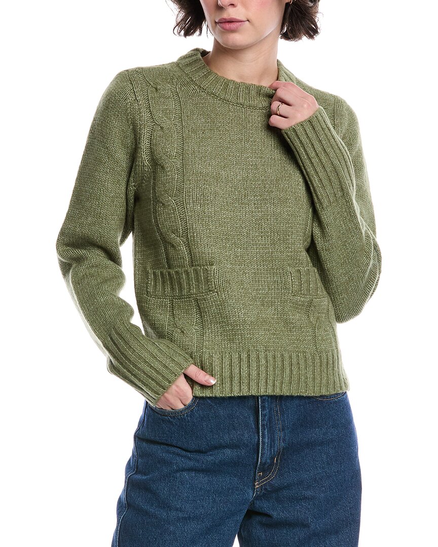 Design History Stef Wool & Cashmere-blend Sweater In Green