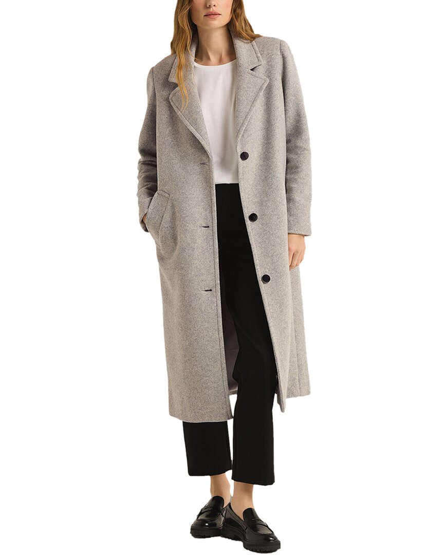 Z Supply Conway Plush Coat In Gray