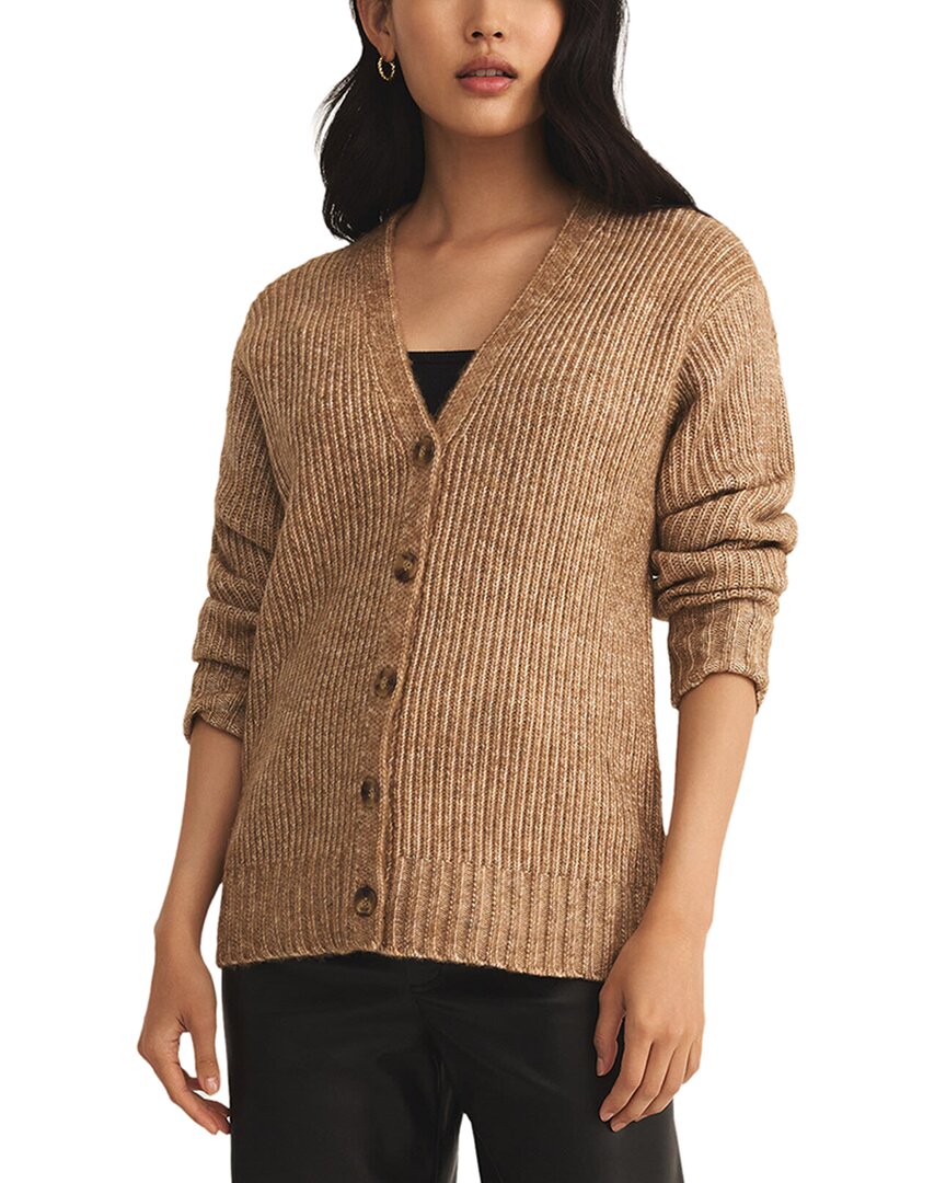 Z Supply Josie Cozy Cardigan In Brown