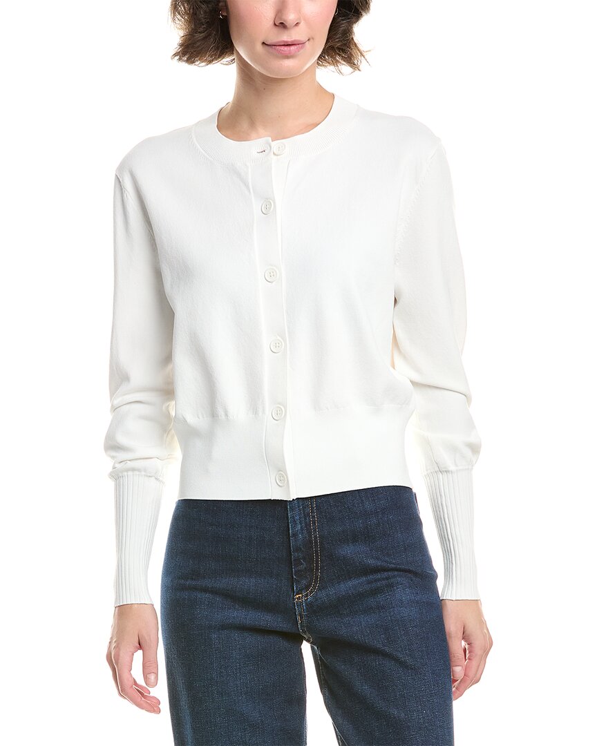 7 For All Mankind Classic Fitted Cardigan In Yellow