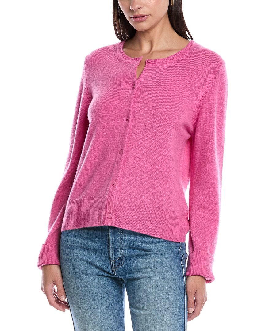 Marella Graphic Wool & Cashmere-blend Cardigan In Pink