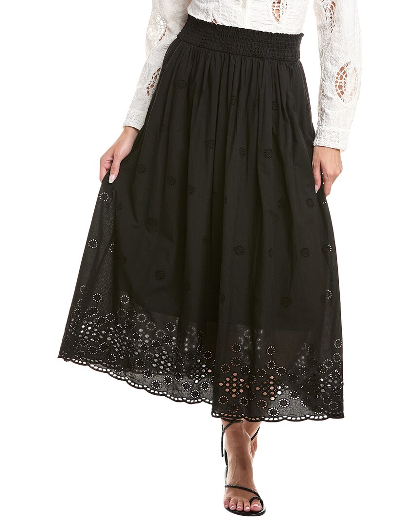 Michael Stars Grace Midi Skirt In Black