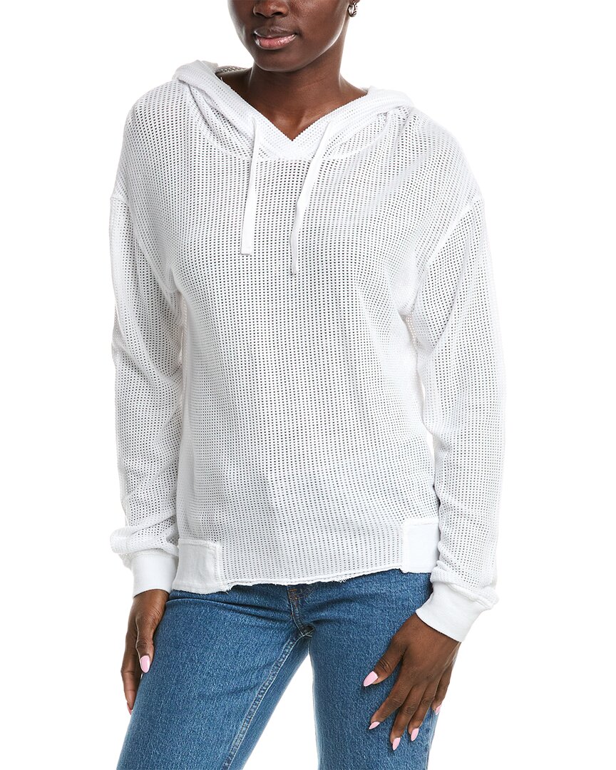 Xcvi Wearables Mesh Sidel Hoodie In White