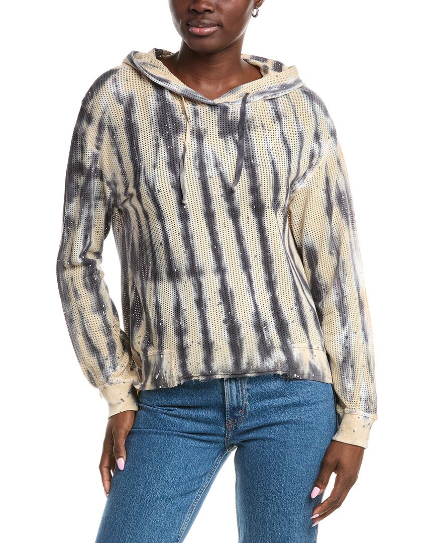 Xcvi Wearables Mesh Sidel Hoodie In Neutral