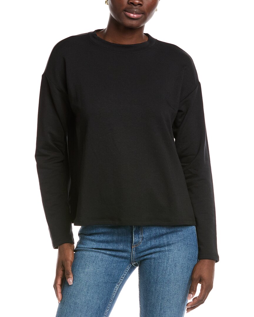 Eileen Fisher Plus Boxy Top In Black