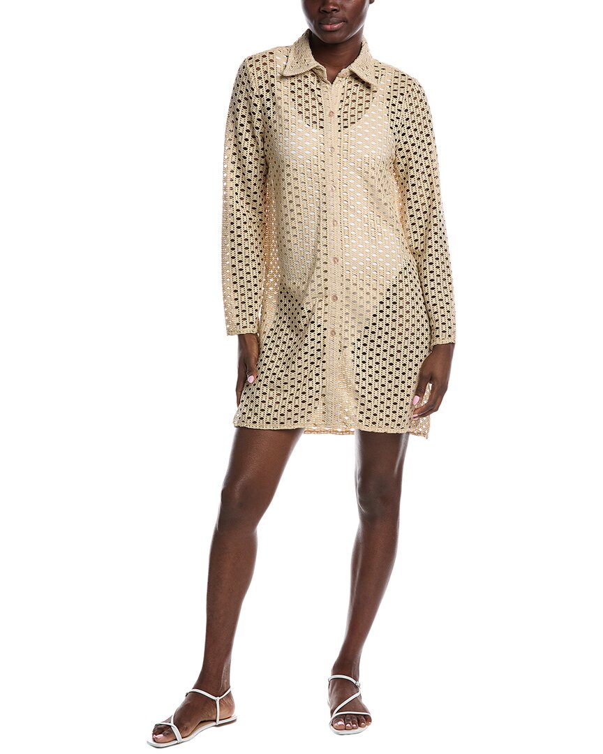 Carmen Marc Valvo Button-up Shirt In Neutral