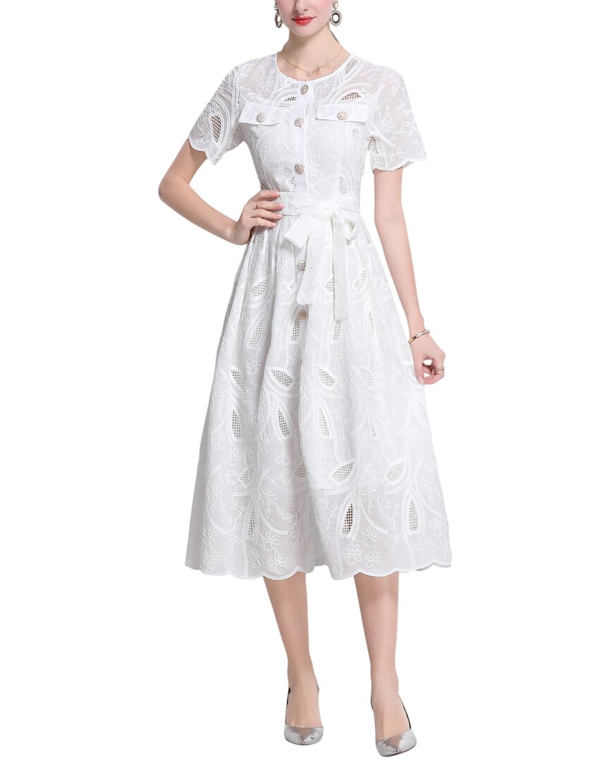 Elaine Midi Dress In White