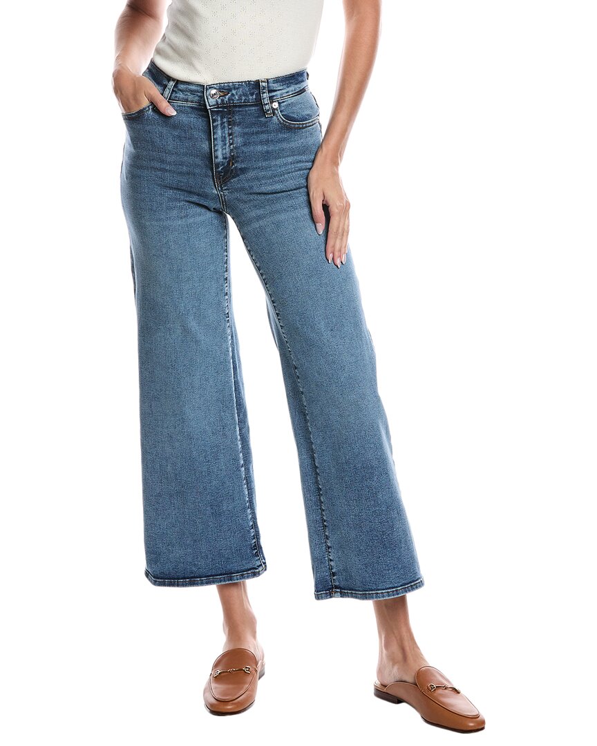 Frame Denim Le Slim Canals Raw After Palazzo Jean In Blue