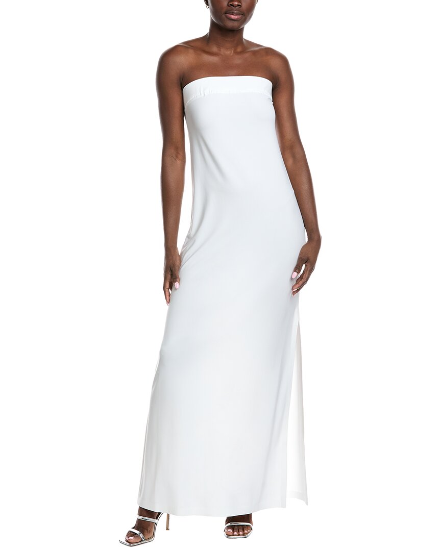 Norma Kamali Tube Top Gown In Gray