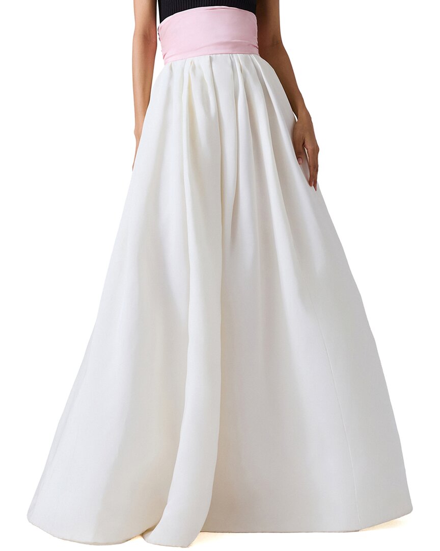Carolina Herrera Silk Ball Skirt In White