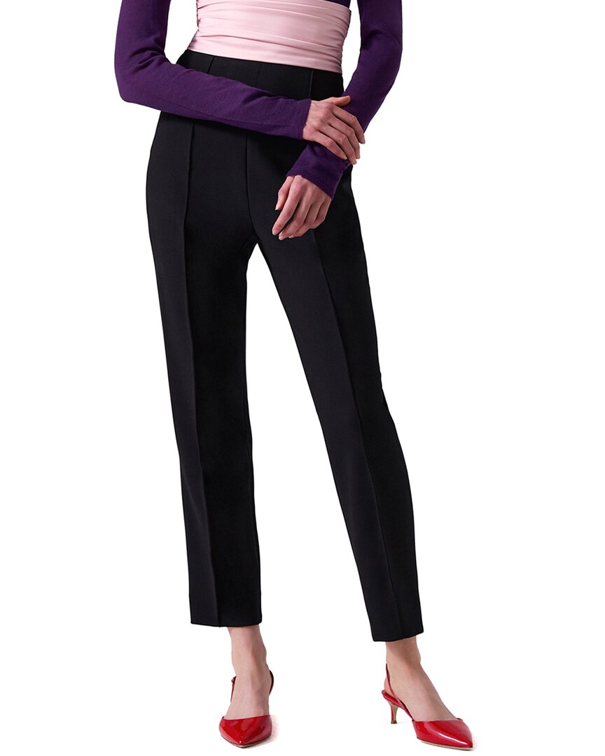 Carolina Herrera High-waist Wool-blend Skinny Pant In Black