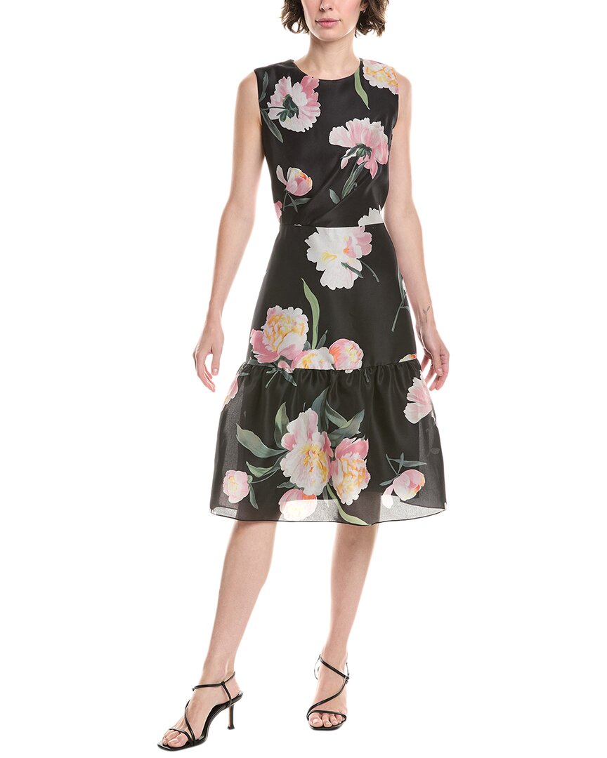 Carolina Herrera Sleeveless Silk Dress In Black
