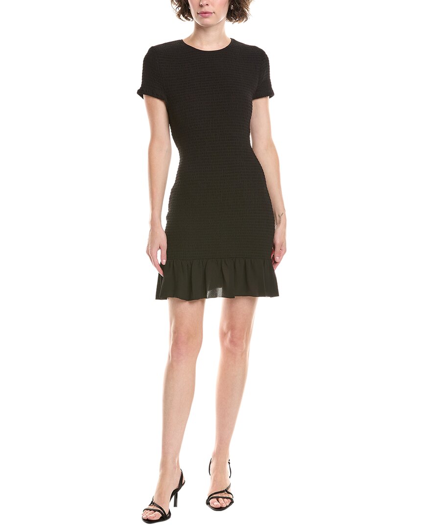 Michael Michael Kors Smocked Mini Dress In Black