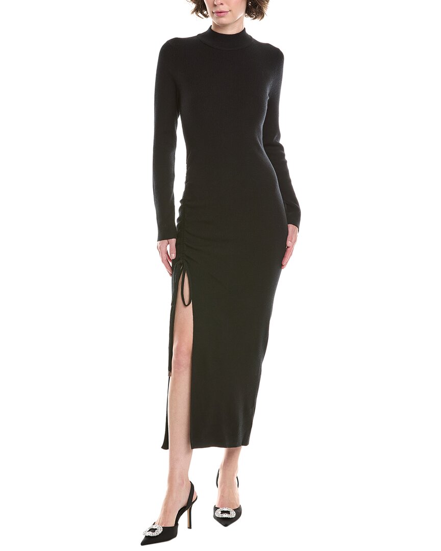 Michael Michael Kors Wool-bend Midi Dress In Black