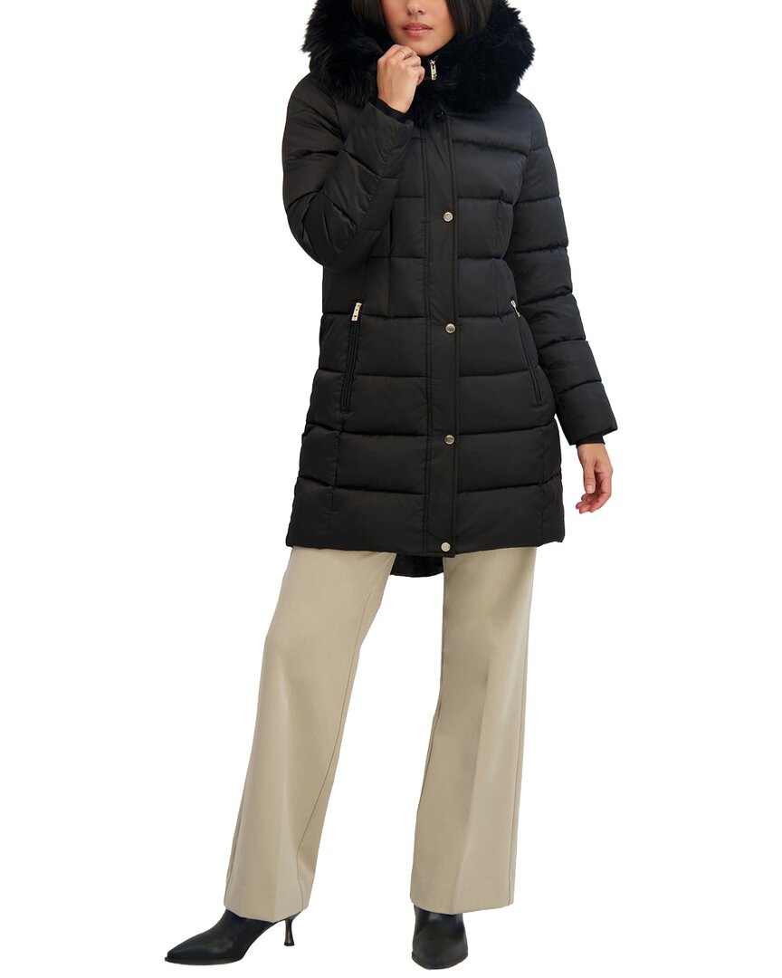 Tahari Dana Puffer Jacket In Black