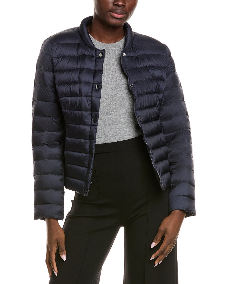Tahari Bee Short Puffer Jacket In Blue