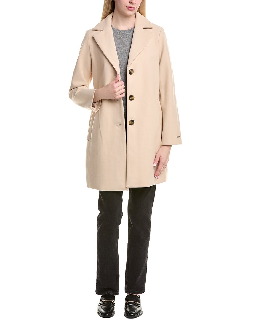 Tahari Lina Medium Coat In Brown