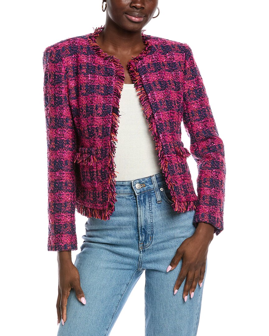 L'agence Angelina Tweed Jacket In Blue
