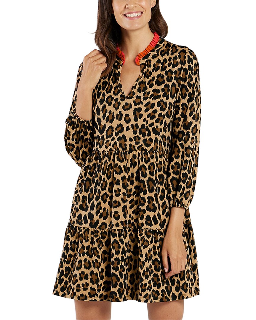 Jude Connally Dolly Tiered Dress In Animal Print