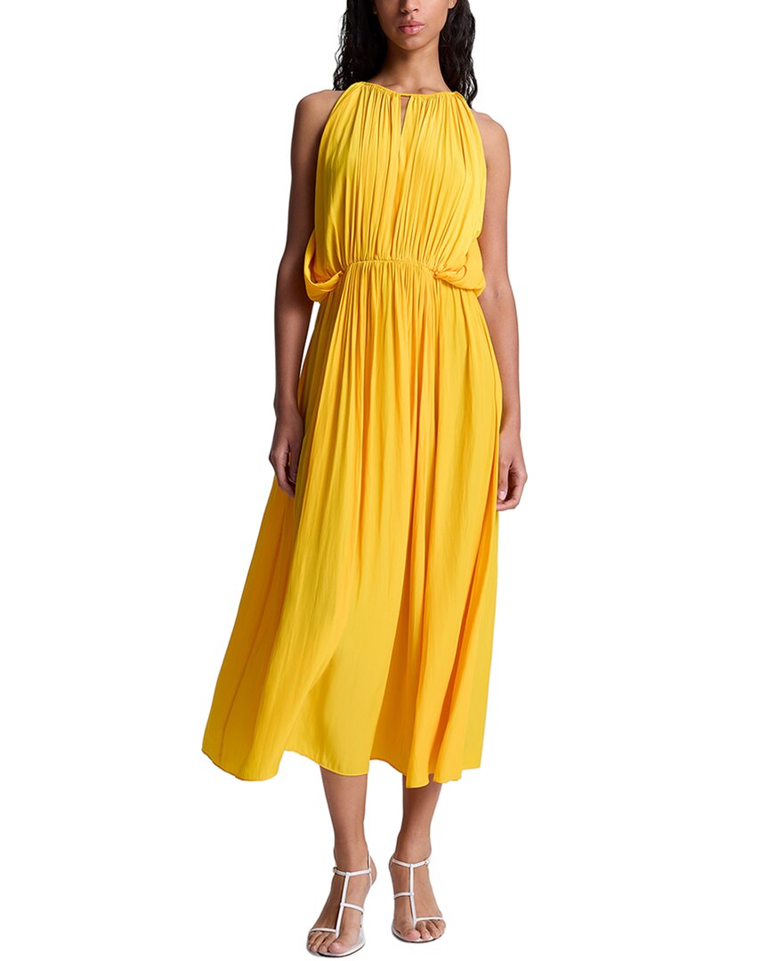A.l.c . Meredith Pleated Sleeveless Dress In Yellow