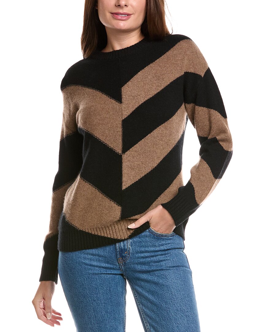 The Cashmere Project Diagonal Colorblocked Cashmere Sweater In Multi