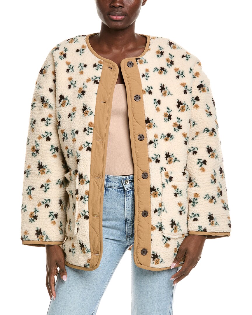 Rd Style Sophia Sherpa Jacket In Neutral