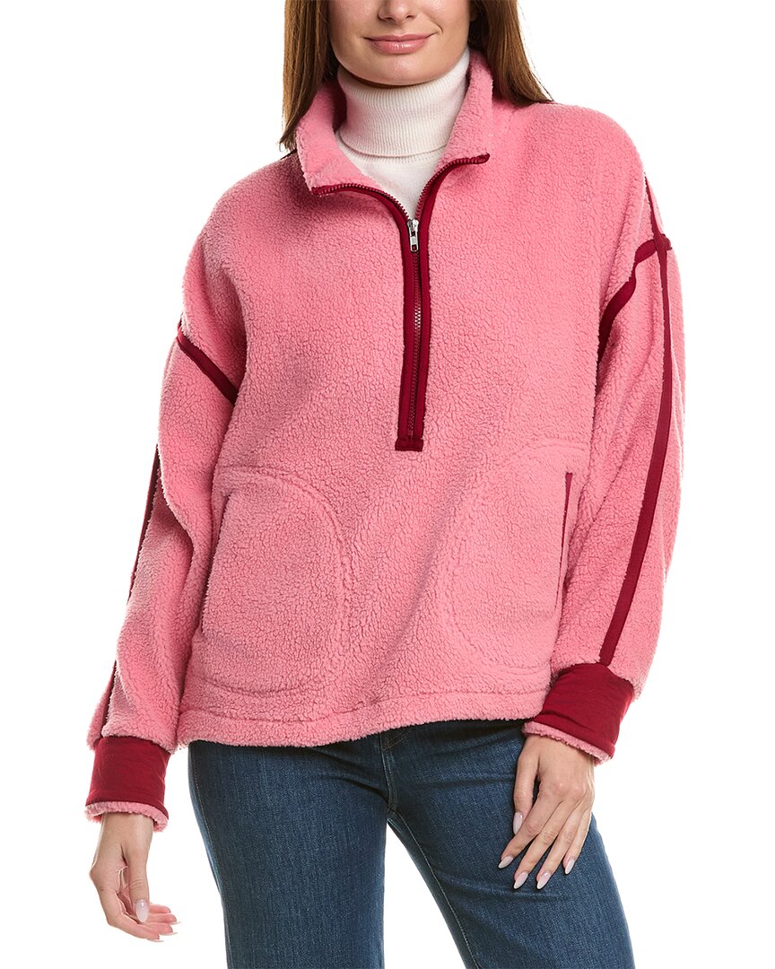 Rd Style Morgan Mock Fleece Pullover In Pink