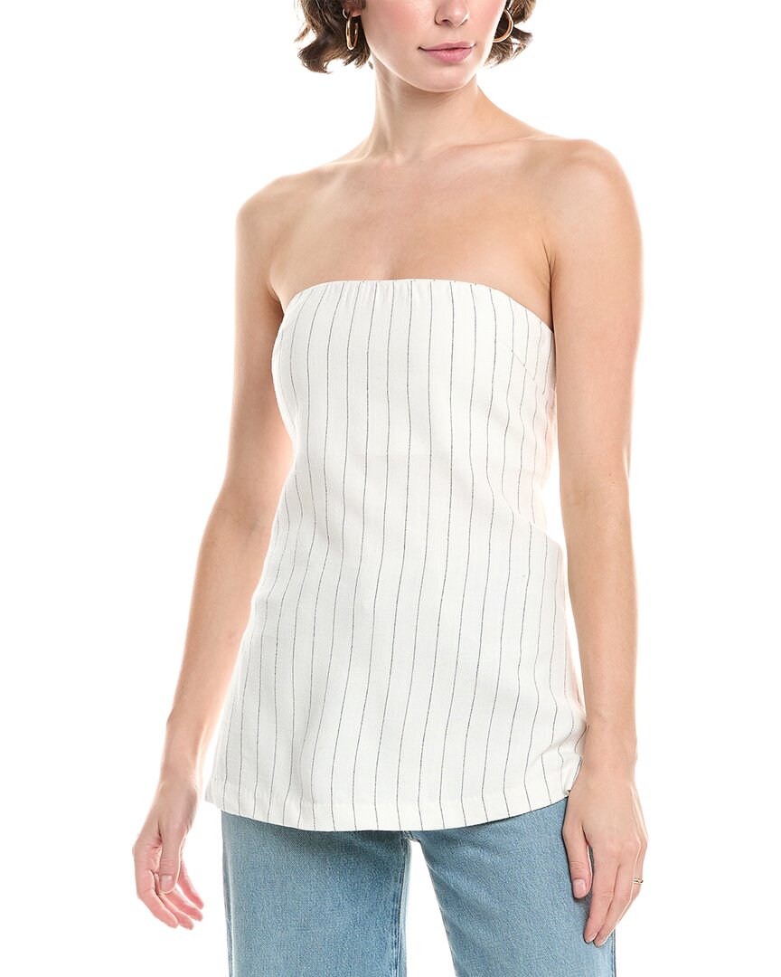 Robertson + Rodeo Sofia Linen-blend Top In White