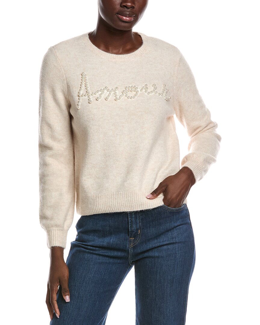 Philosophy Di Lorenzo Serafini Philosophy Embroidered Pearl Sweater In Neutral