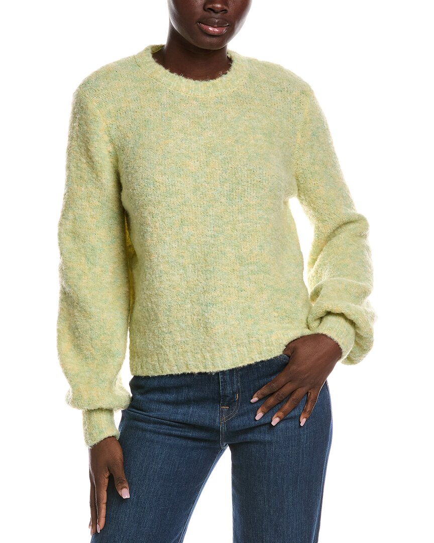 Philosophy Di Lorenzo Serafini Philosophy Balloon Sleeve Wool-blend Sweater In Yellow