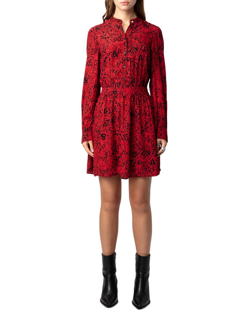 Zadig & Voltaire Refla Soft Wild Voltaire Dress In Red