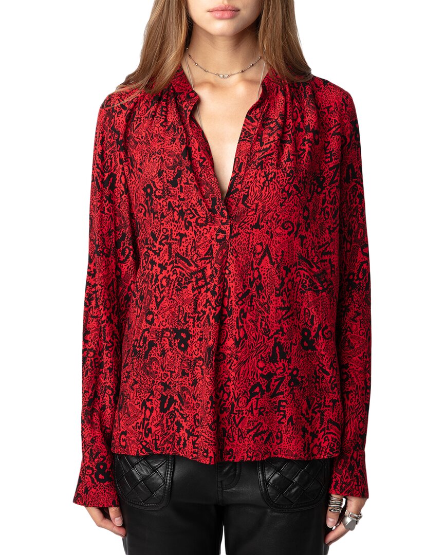 Zadig & Voltaire Tink Soft Wild Voltaire Shirt In Red