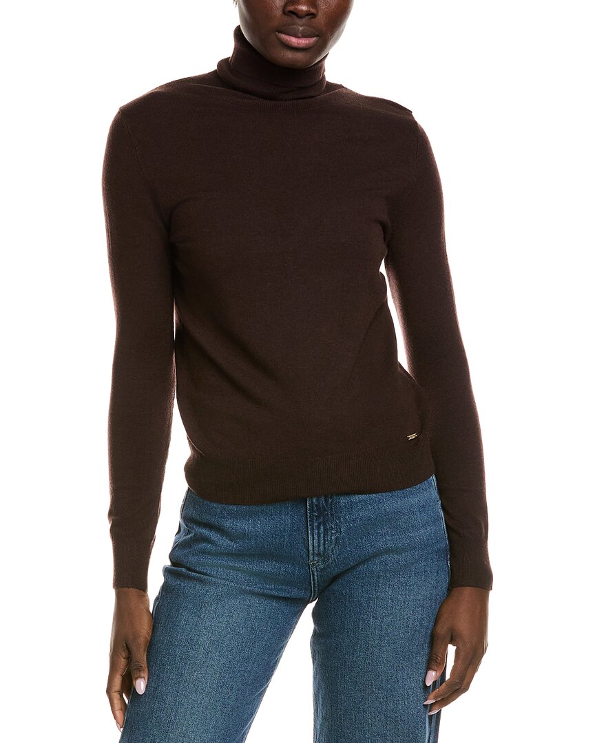 T Tahari Turtleneck Sweater In Brown