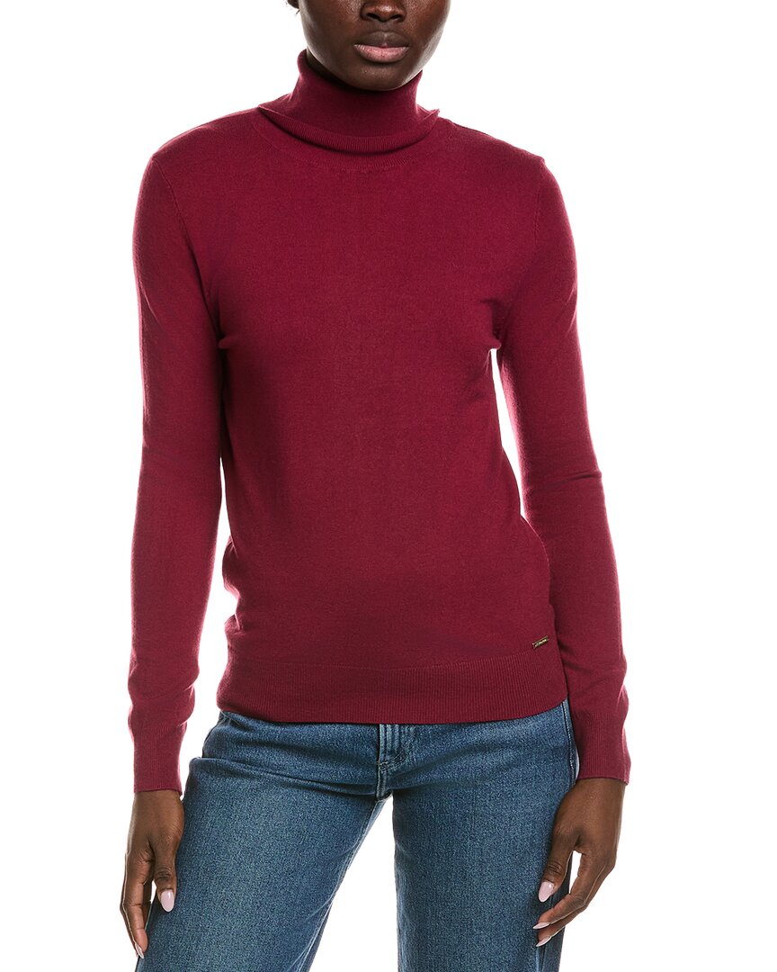 T Tahari Turtleneck Sweater In Red