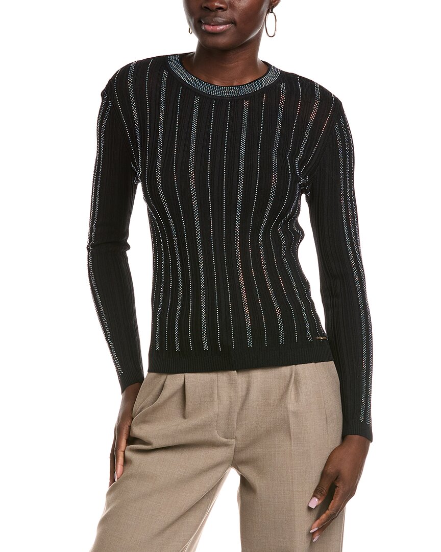 Elie Tahari Studded Top In Black